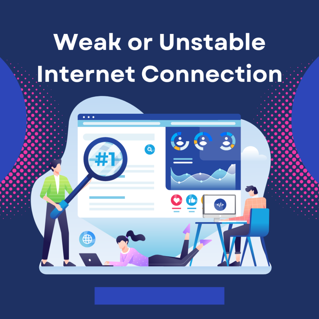 poor internet connection TeraBox Login Problems